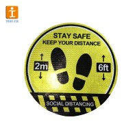 12 Inches Diameter Waterproof Social Distancing Floor Vinyl Sticker